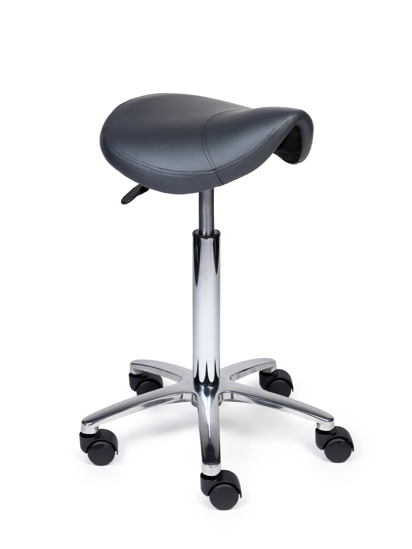 Ergonomische Zadelkruk XS Compact Grijs op Wielen