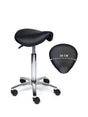 Ergonomische Zadelkruk Compact Zwart op Wielen