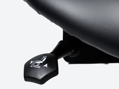Ergonomische kantelbare Zadelkruk Zwart op wielen