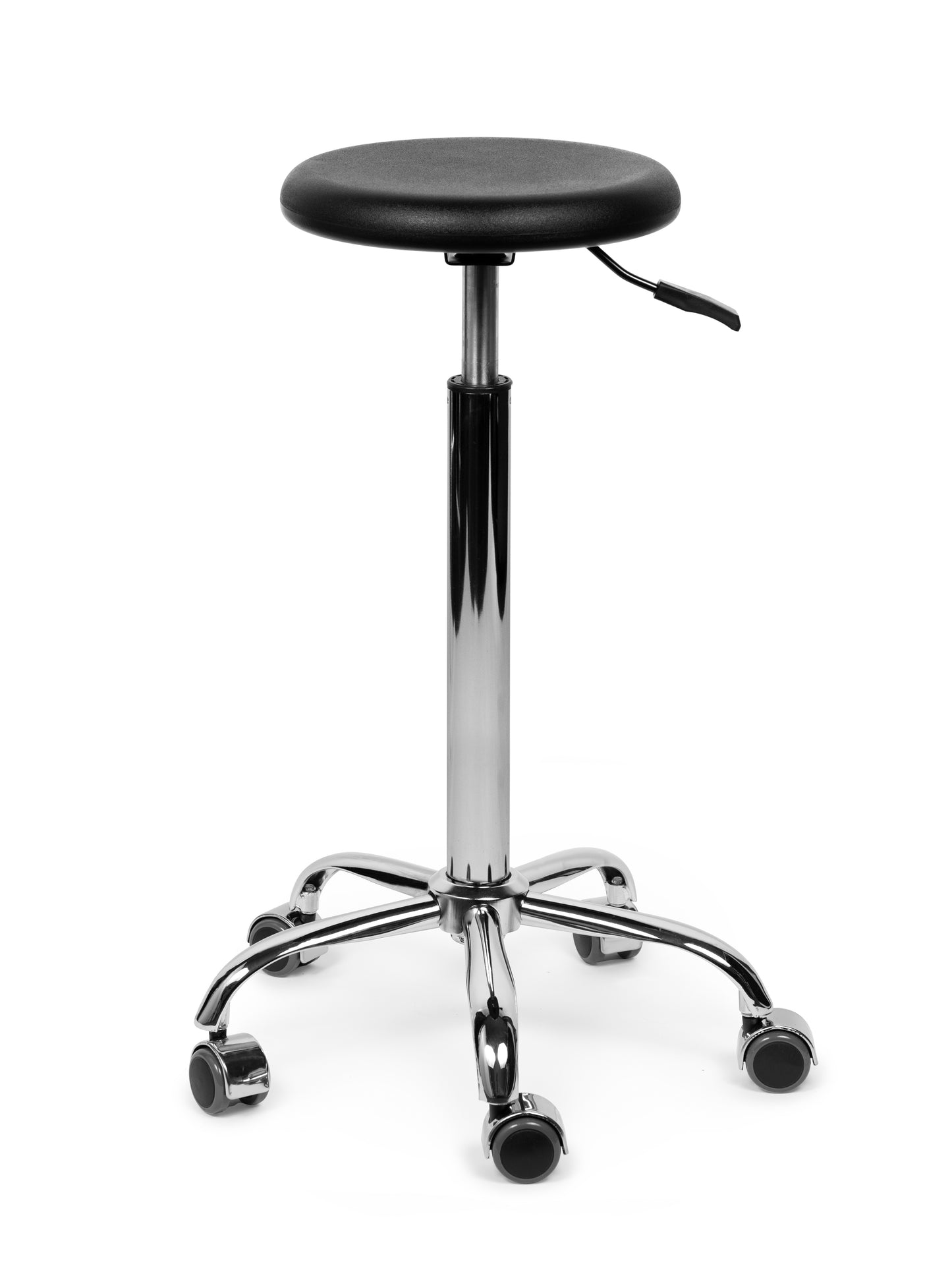 Ergonomische Werkkruk Zwart op Wielen