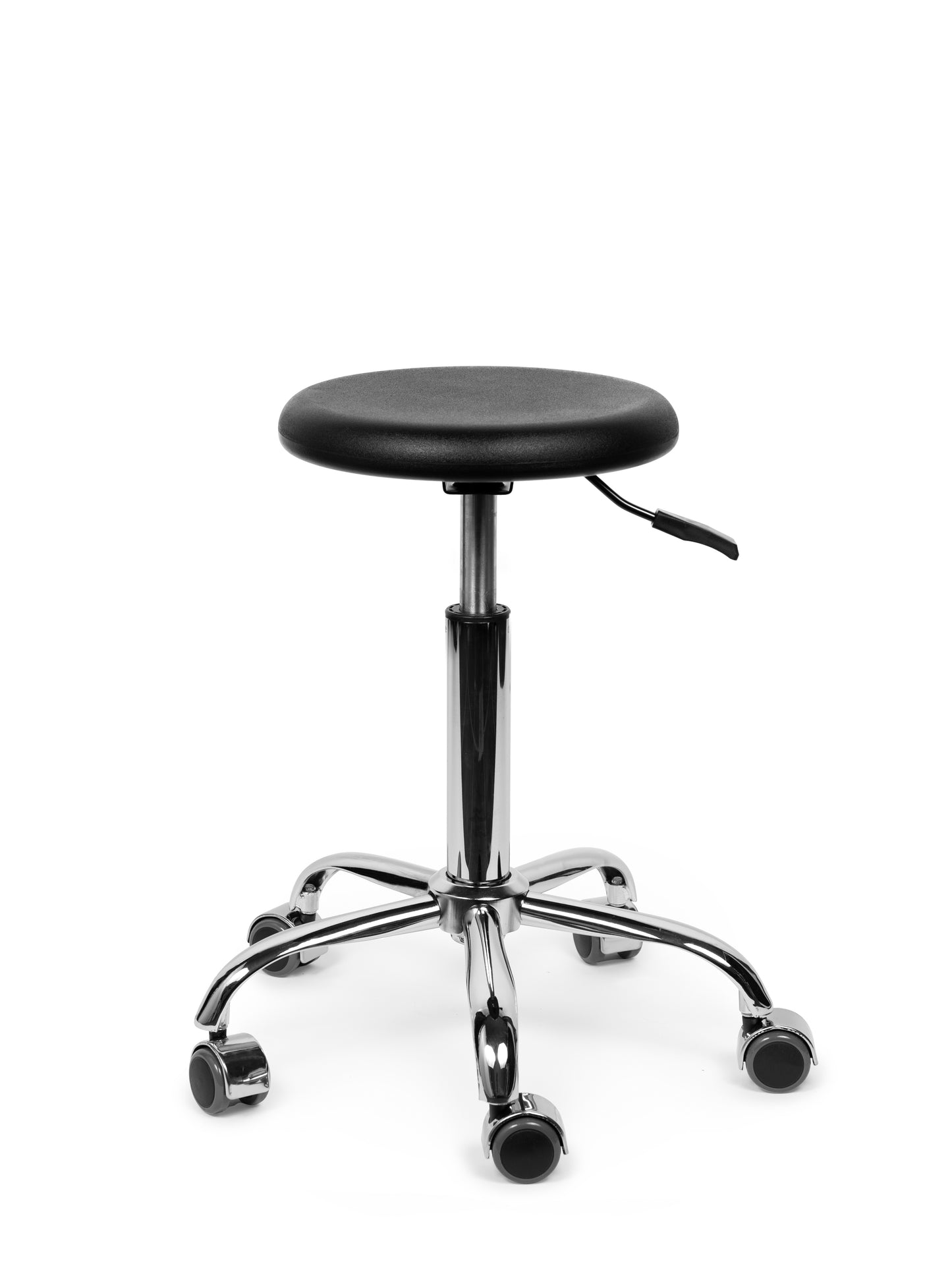 Ergonomische Werkkruk Zwart op Wielen