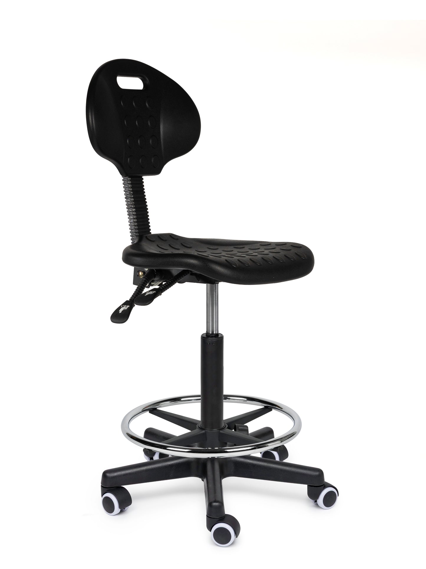 Ergonomische Werkstoel Zwart Op Wielen - Black