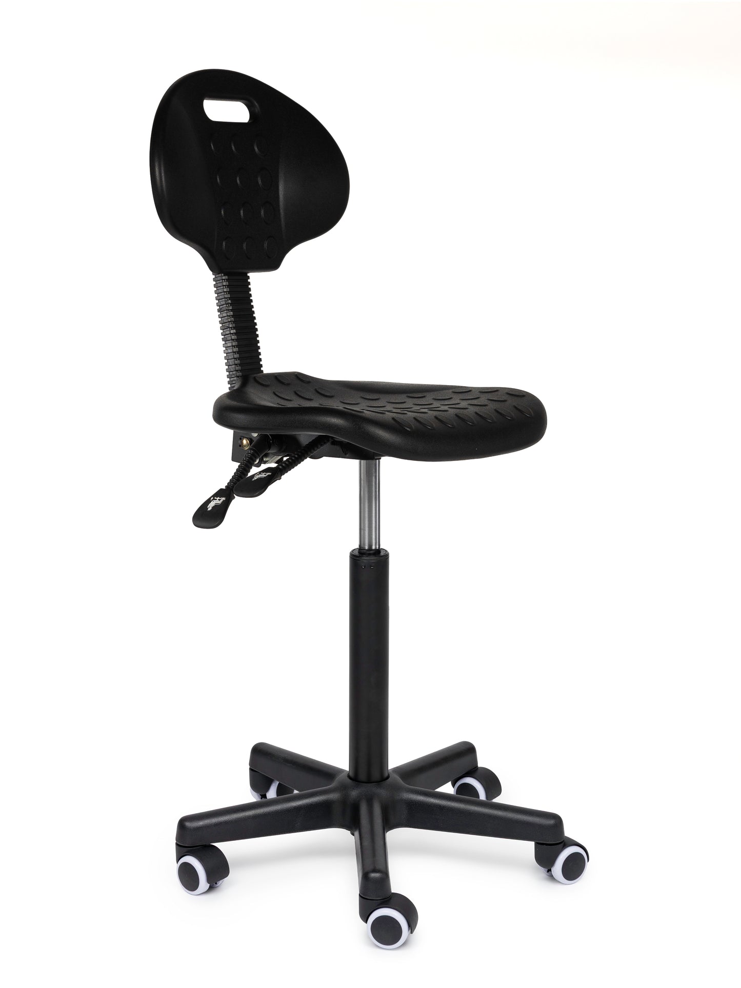 Ergonomische Werkstoel Zwart Op Wielen - Black