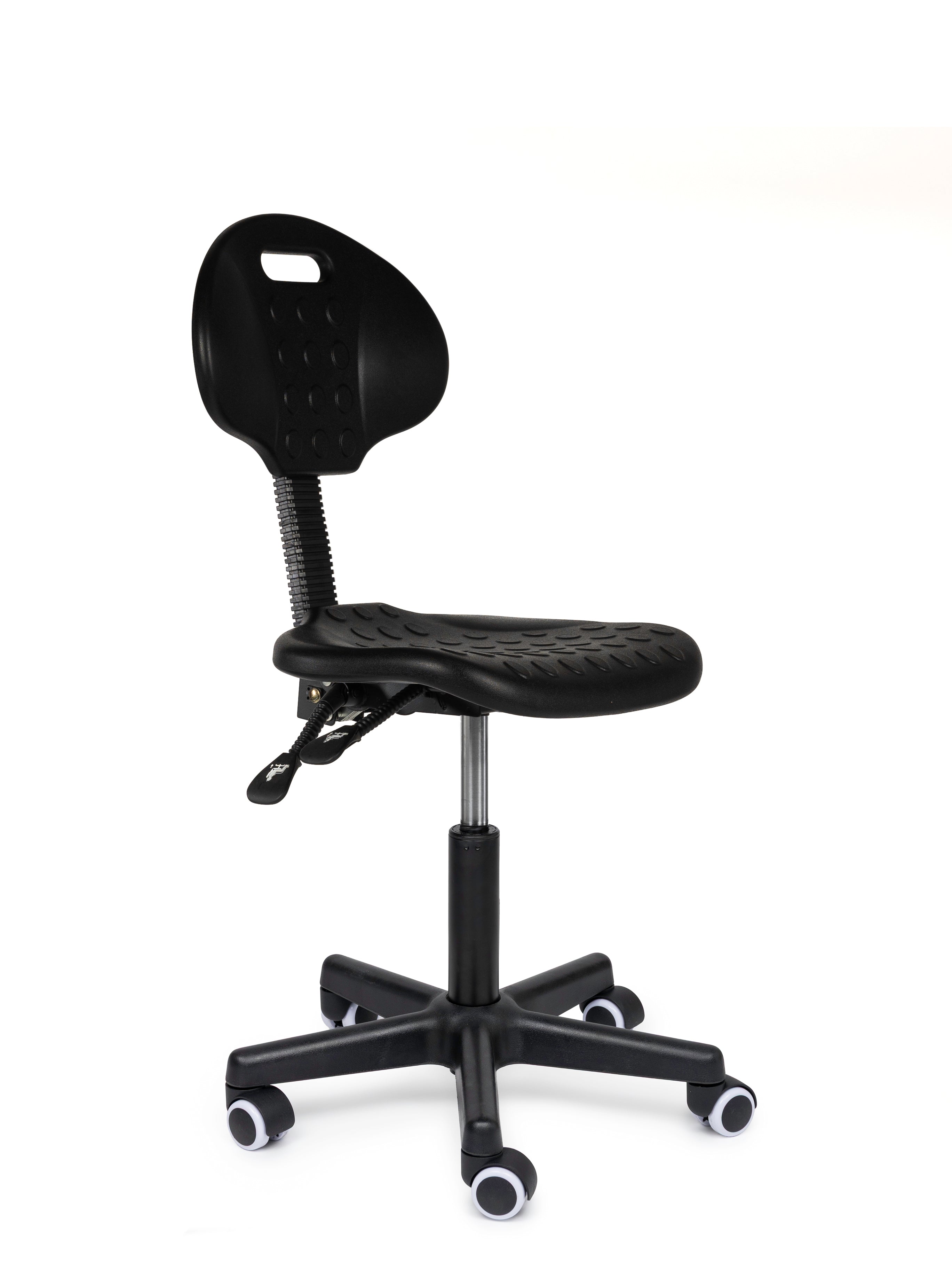 Ergonomische Werkstoel Zwart Op Wielen - Black