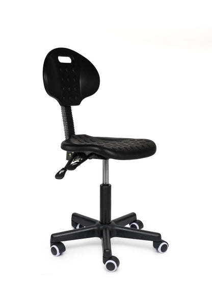Ergonomische Werkstoel Zwart Op Wielen - Black