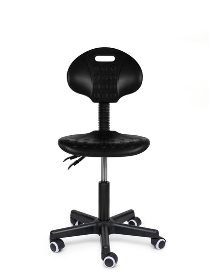 Ergonomische Werkstoel Zwart Op Wielen - Black