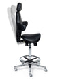 Ergonomische Zadelstoel Luxe Zwart op Wielen