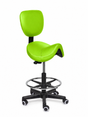 Ergonomische Zadelkruk met Rugleuning Comfort Groen op Wielen