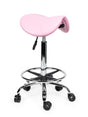 Ergonomische Kapperskruk Roze op Wielen