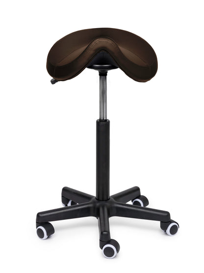 Ergonomische Zadelkruk Comfort Bruin op Wielen