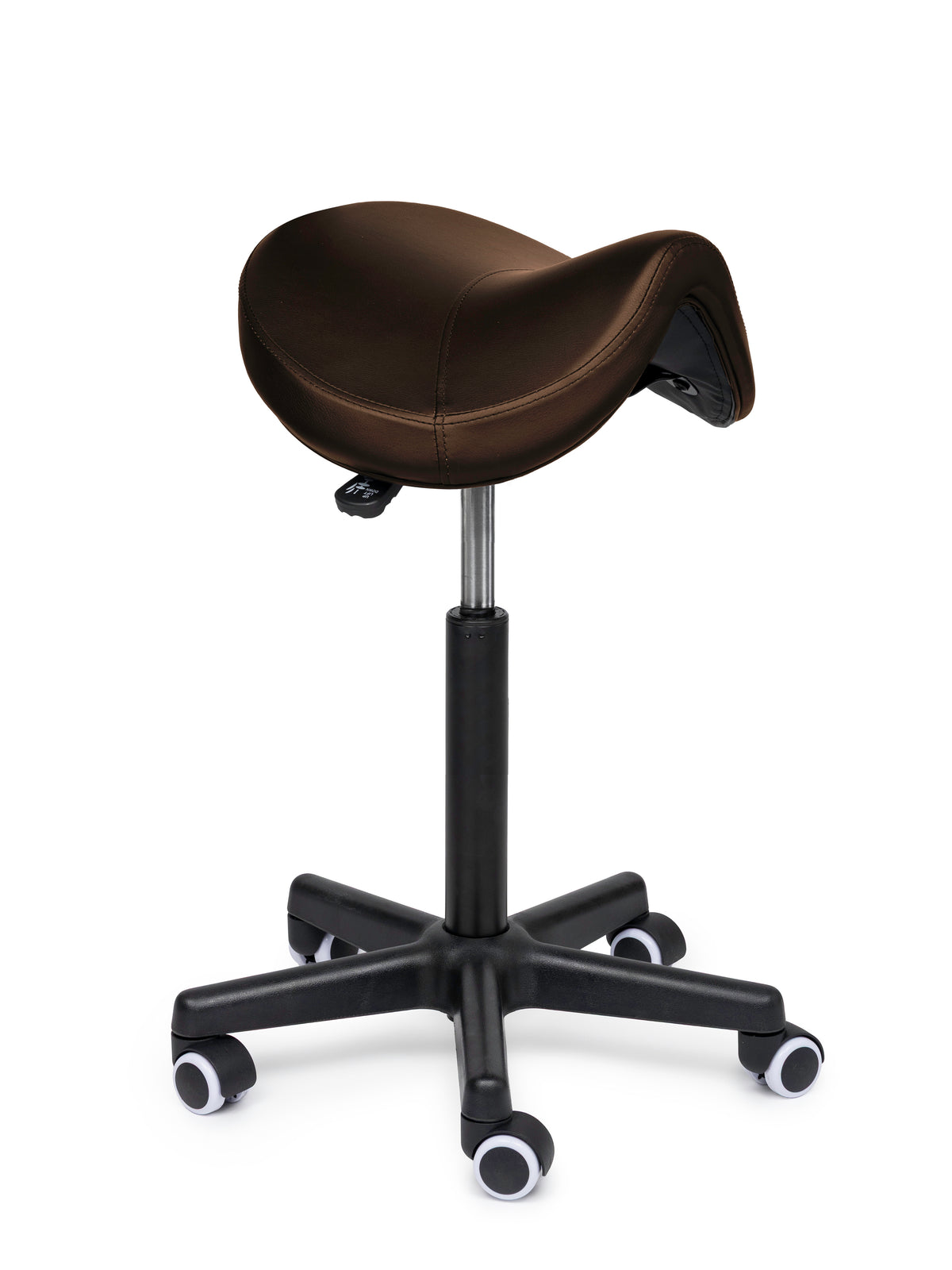 Ergonomische Zadelkruk Comfort Bruin op Wielen