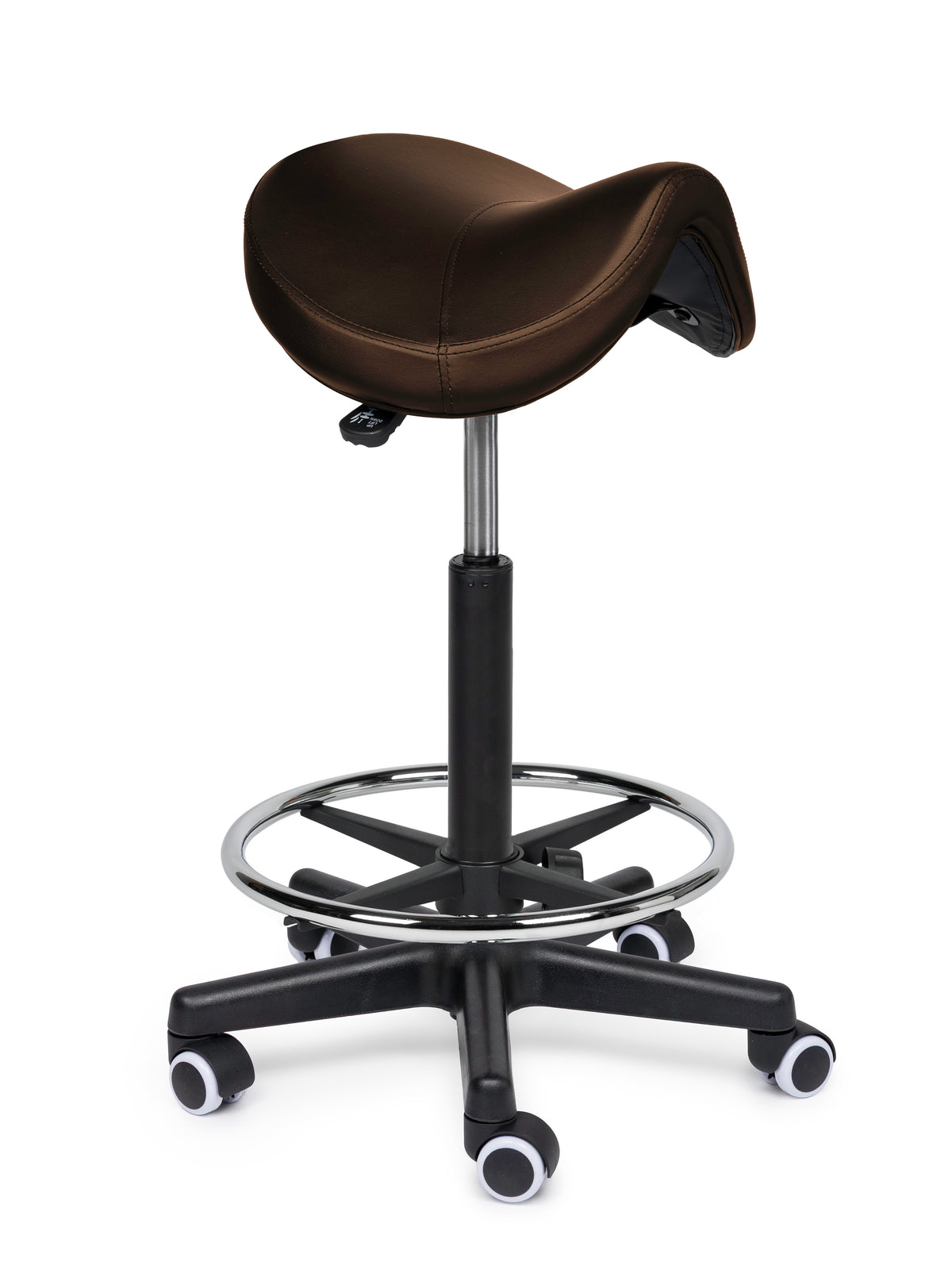 Ergonomische Zadelkruk Comfort Bruin op Wielen