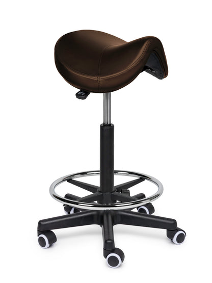 Ergonomische Zadelkruk Comfort Bruin op Wielen