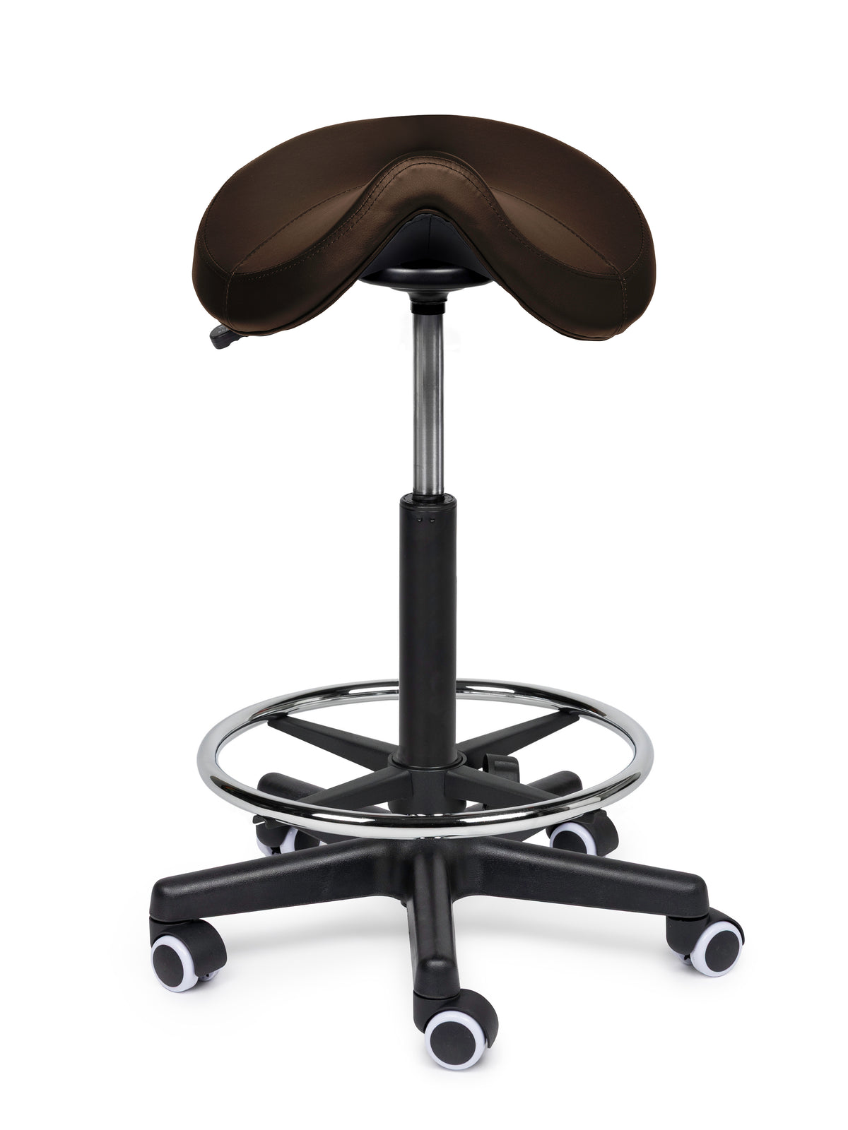 Ergonomische Zadelkruk Comfort Bruin op Wielen