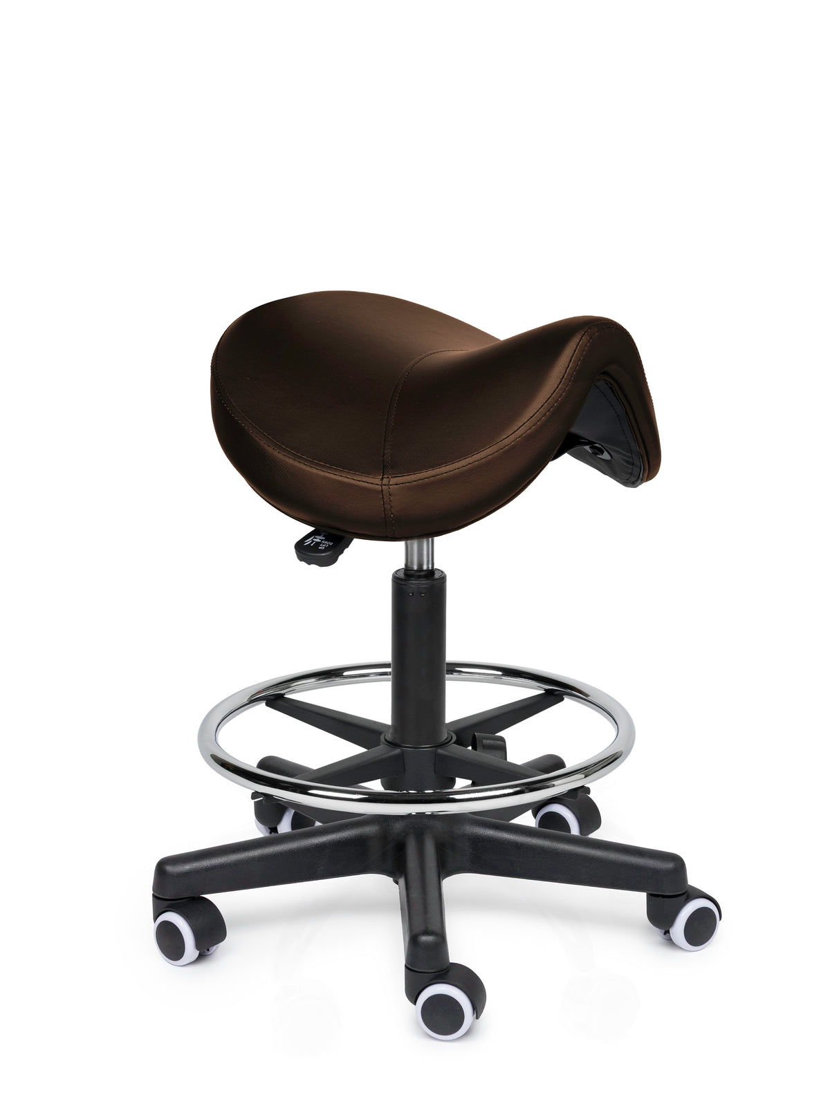 Ergonomische Zadelkruk Comfort Bruin op Wielen