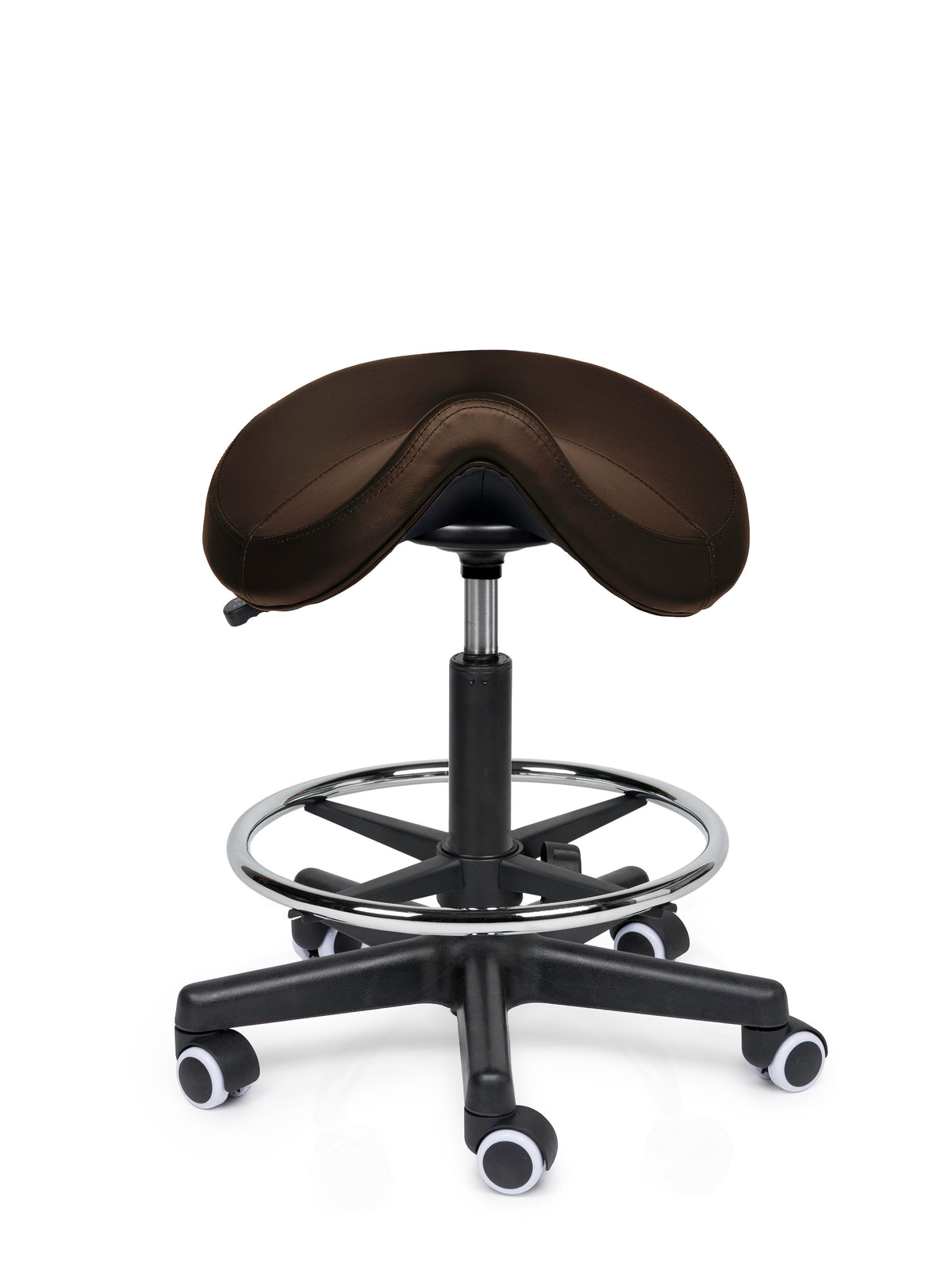 Ergonomische Zadelkruk Comfort Bruin op Wielen