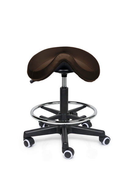Ergonomische Zadelkruk Comfort Bruin op Wielen