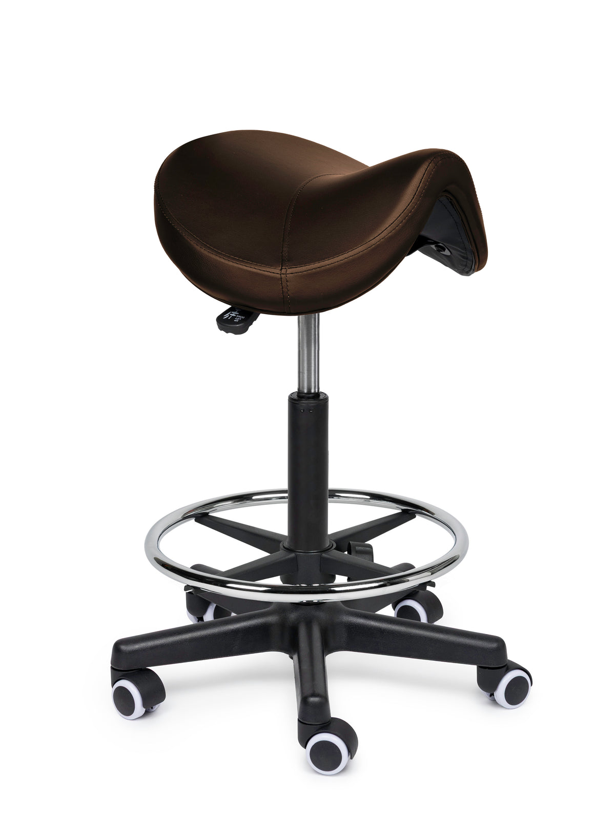 Ergonomische Zadelkruk Comfort Bruin op Wielen