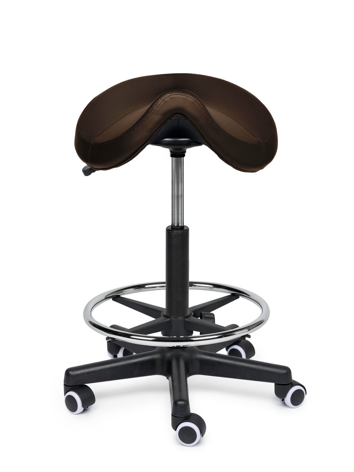 Ergonomische Zadelkruk Comfort Bruin op Wielen