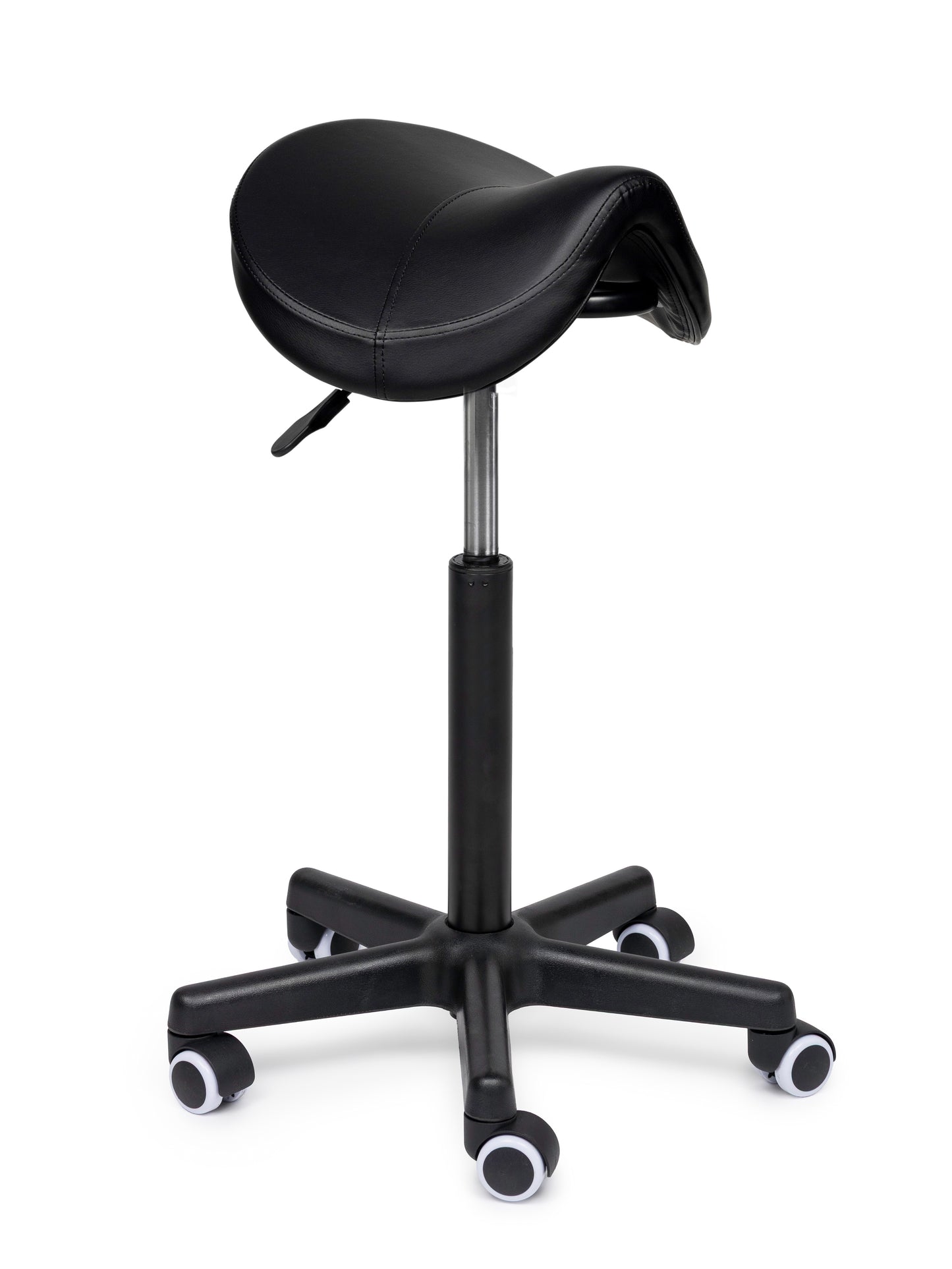 Ergonomische Zadelkruk Comfort Zwart op Wielen