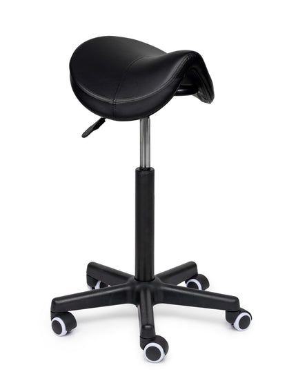 Ergonomische Zadelkruk Comfort Zwart op Wielen