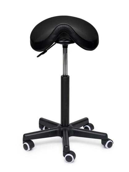 Ergonomische Zadelkruk Comfort Zwart op Wielen