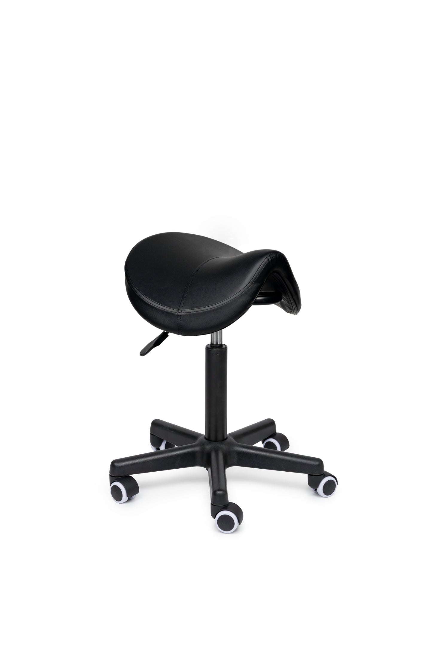 Ergonomische Zadelkruk Comfort Zwart op Wielen