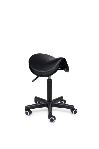 Ergonomische Zadelkruk Comfort Zwart op Wielen