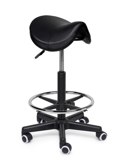 Ergonomische Zadelkruk Comfort Zwart op Wielen