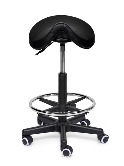 Ergonomische Zadelkruk Comfort Zwart op Wielen