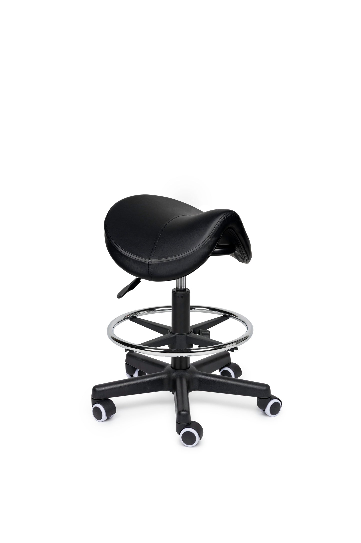 Ergonomische Zadelkruk Comfort Zwart op Wielen