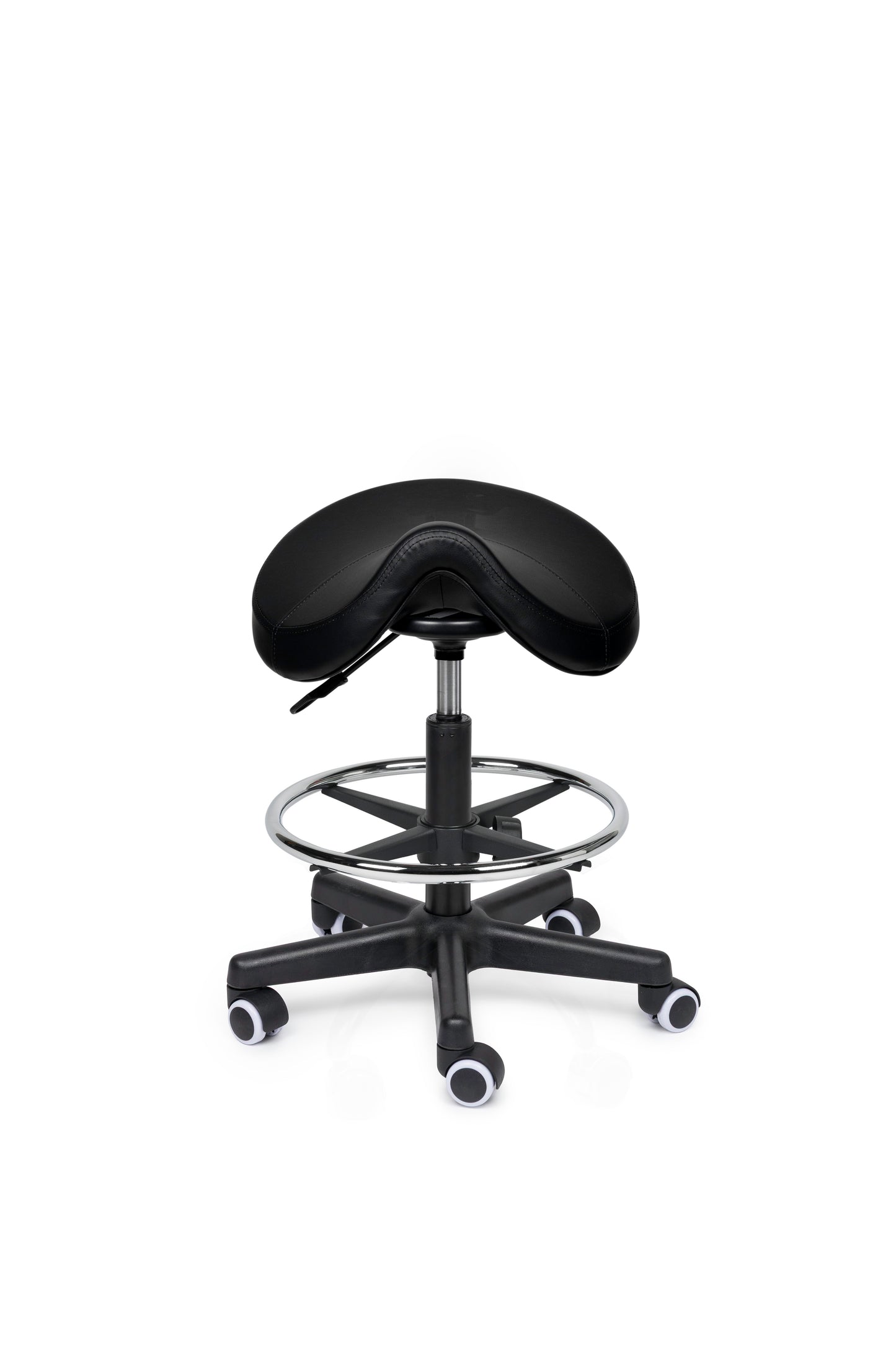 Ergonomische Zadelkruk Comfort Zwart op Wielen