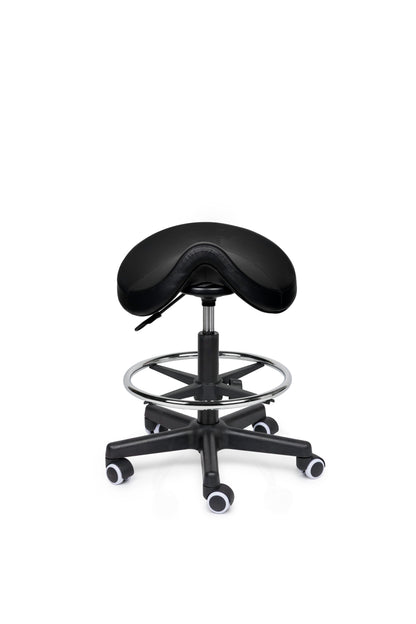 Ergonomische Zadelkruk Comfort Zwart op Wielen