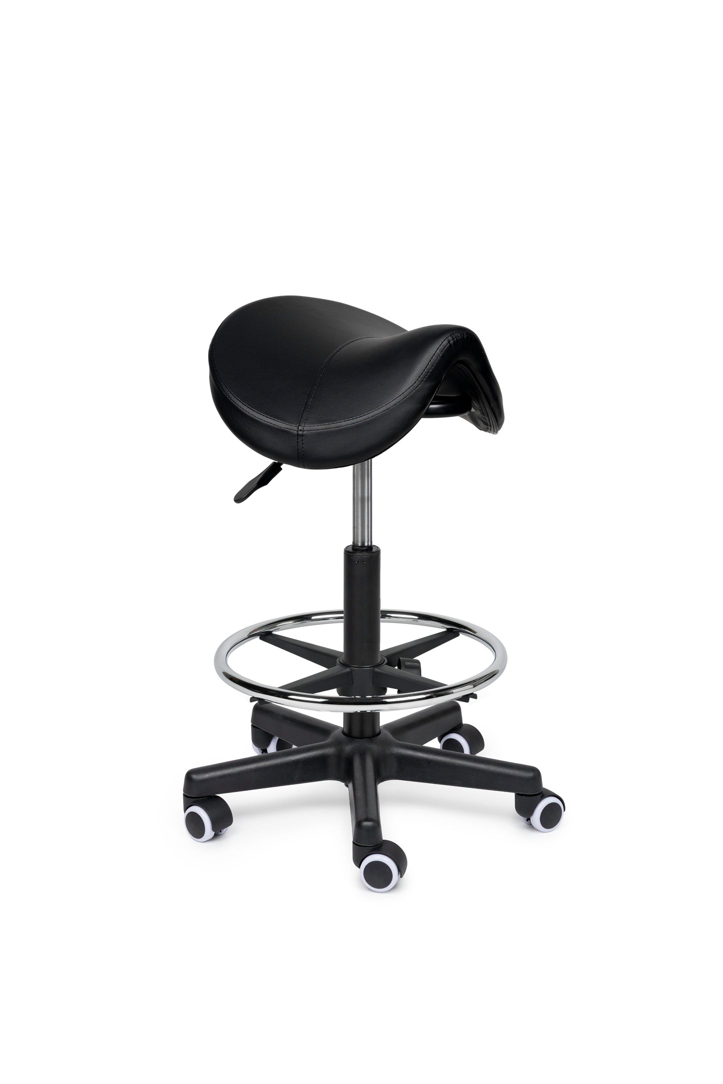 Ergonomische Zadelkruk Comfort Zwart op Wielen
