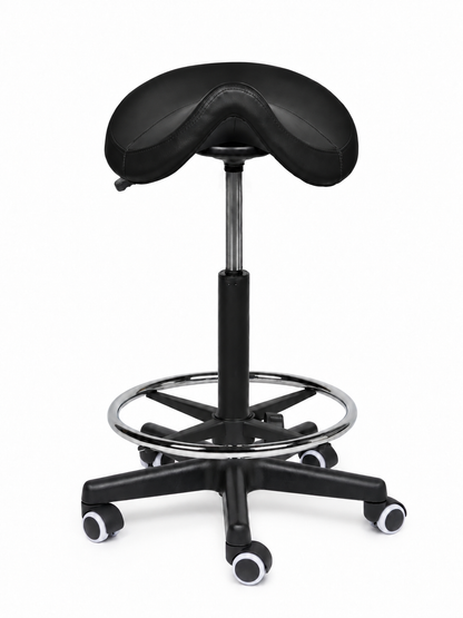 Ergonomische Zadelkruk Comfort Zwart op Wielen