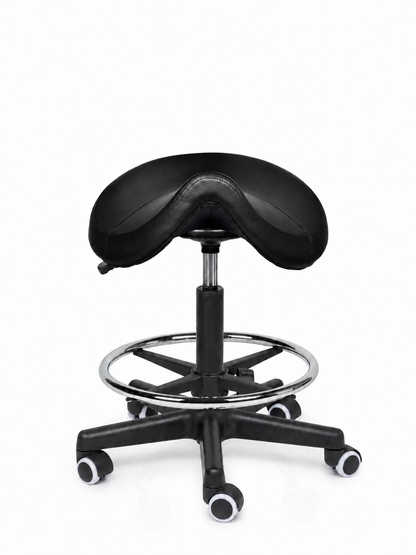 Ergonomische Zadelkruk Comfort Zwart op Wielen