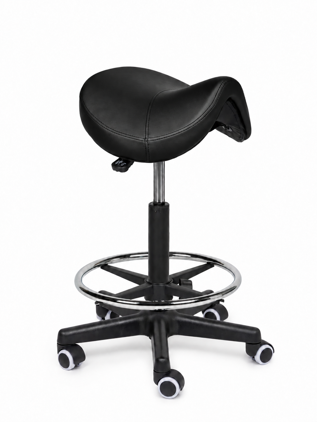 Ergonomische Zadelkruk Comfort Zwart op Wielen