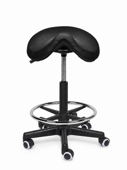 Ergonomische Zadelkruk Comfort Zwart op Wielen