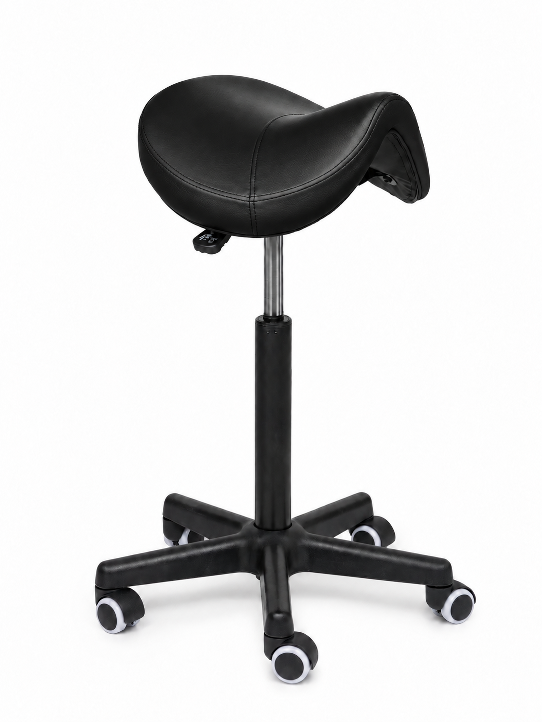 Ergonomische Zadelkruk Comfort Zwart op Wielen