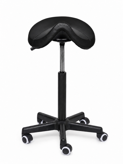 Ergonomische Zadelkruk Comfort Zwart op Wielen