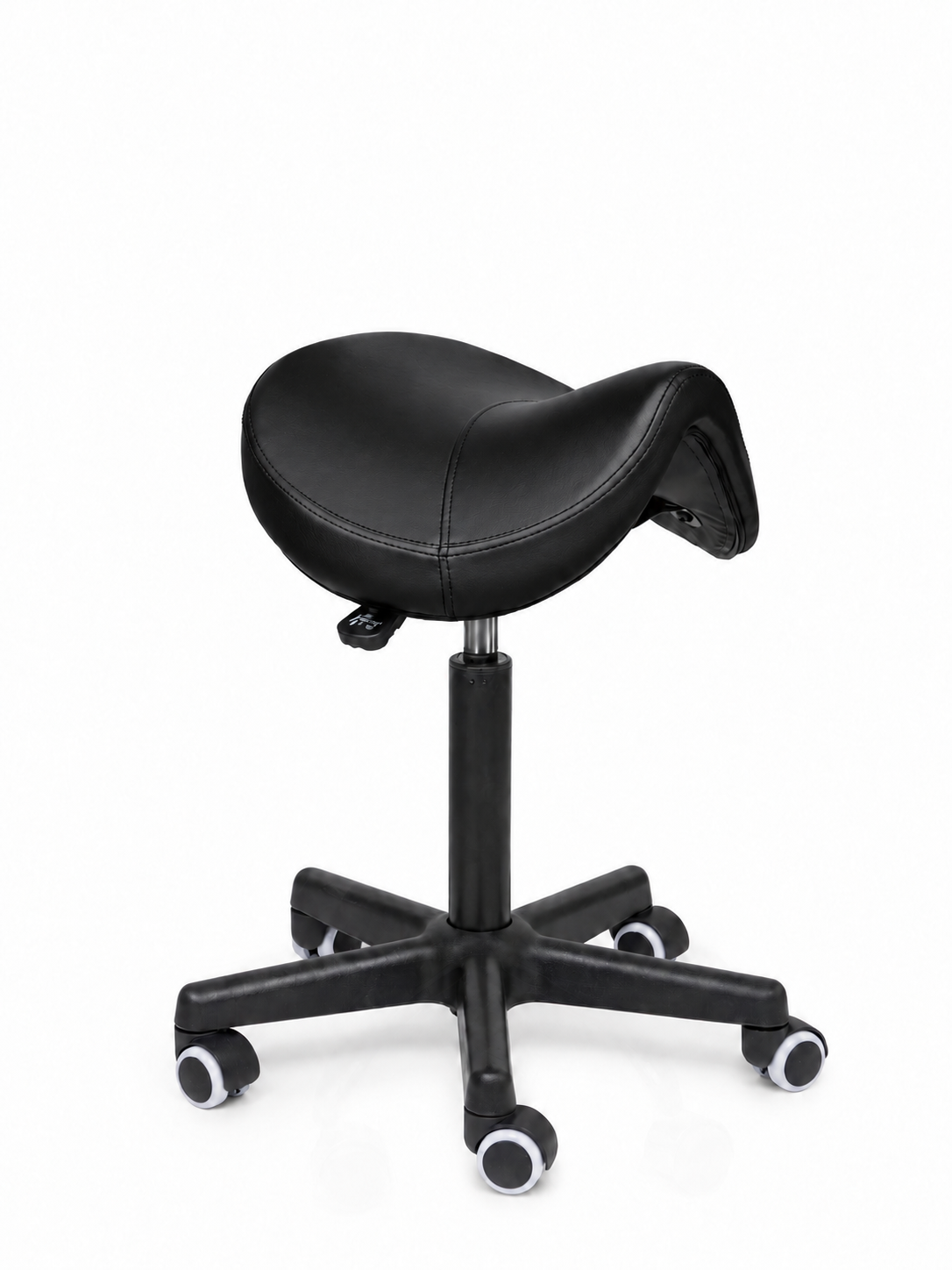 Ergonomische Zadelkruk Comfort Zwart op Wielen