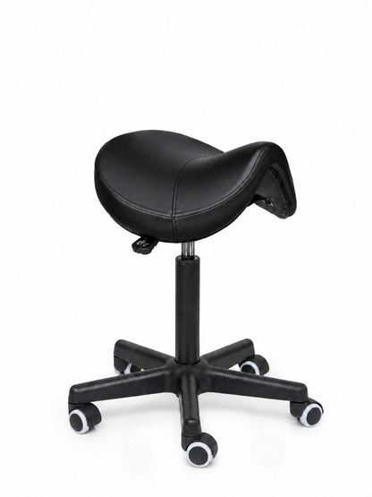 Ergonomische Zadelkruk Comfort Zwart op Wielen