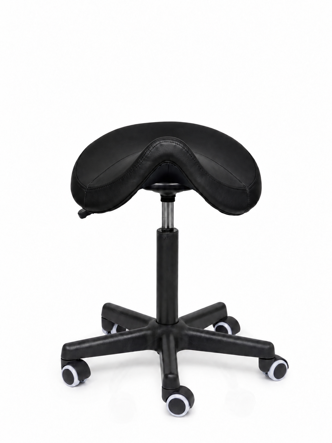 Ergonomische Zadelkruk Comfort Zwart op Wielen