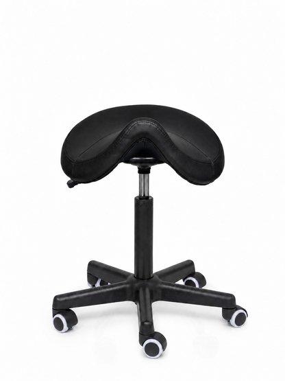 Ergonomische Zadelkruk Comfort Zwart op Wielen