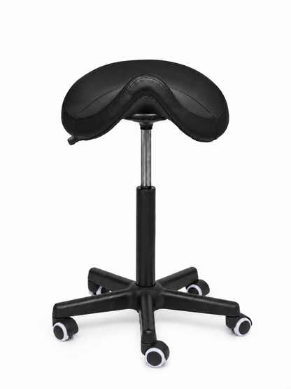 Ergonomische Zadelkruk Comfort Zwart op Wielen