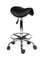 Ergonomische Kapperskruk Zwart op Wielen