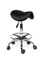 Ergonomische Kapperskruk Zwart op Wielen