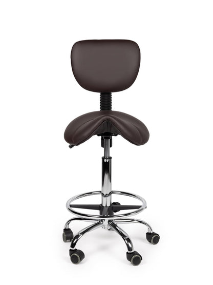Zadelkruk Rugleuning Standaard Bruin met Voetring