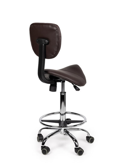Zadelkruk Rugleuning Standaard Bruin met Voetring