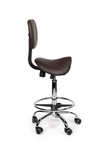 Zadelkruk Rugleuning Standaard Bruin met Voetring